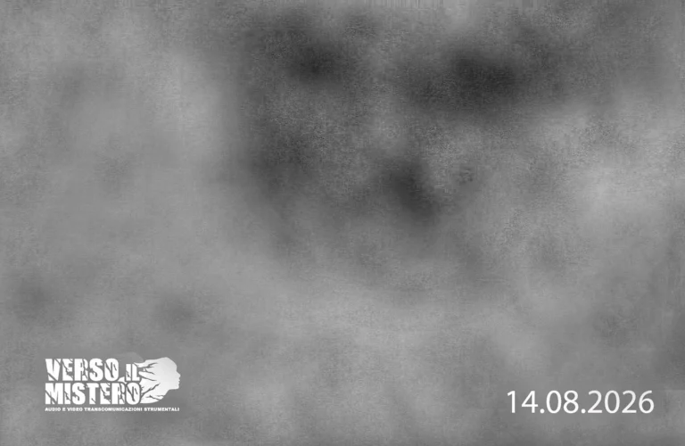 Video Transcomunicazione Strumentale (ITC) tramite televisore a tubo catodico (CRT) del giorno 14.08.2026. Il volto è ab